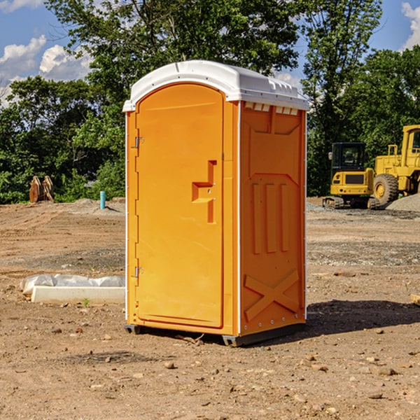 how often are the porta potties cleaned and serviced during a rental period in Aldan